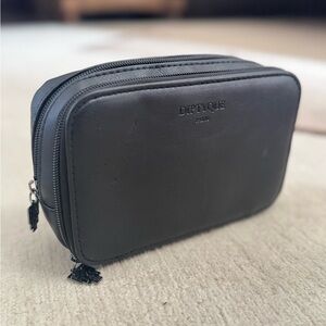 New Diptyque Vegan Leather Double Zip Pocket Makeup Cosmetic Toiletry Wash Bag